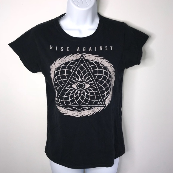 Tops - Rise Against Black T-shirt Size medium